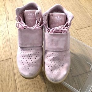 Adidas women pink tubular sneakers